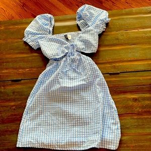 Cute mini dress , side cut out